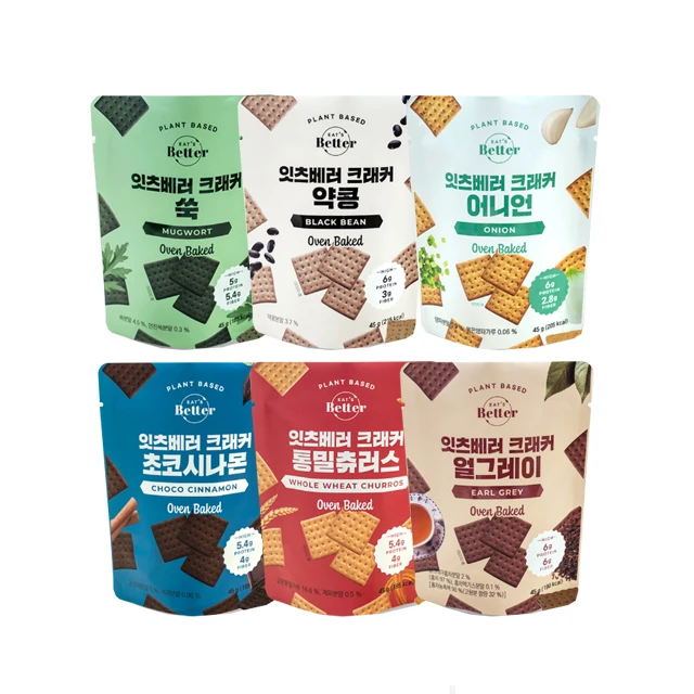 Хит лучше крекер 6 вкусов Корейская еда закуска веганская Вегетарианская халяльное печенье десертное органическое диетическое Non GMO Flavory