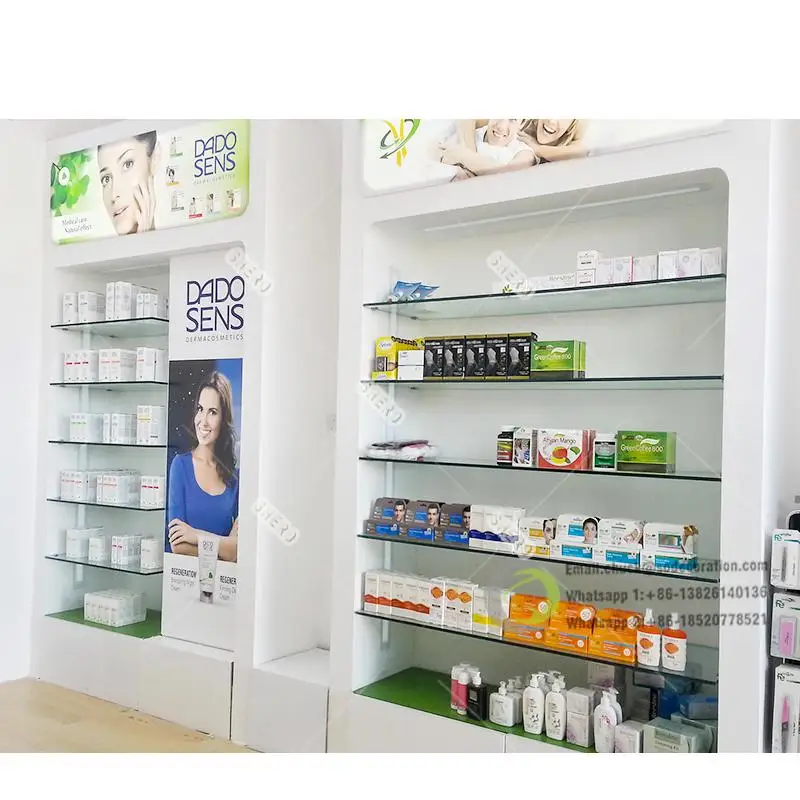 Индивидуальная мебель для фармацевтики интерьерный дизайн деревянные полки