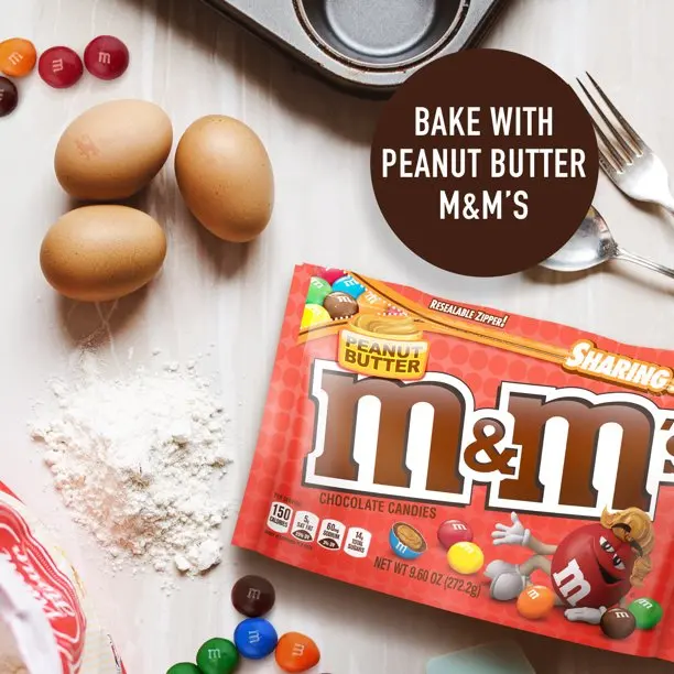 M & MS пакет размером 9 6 унций арахисового масла шоколада