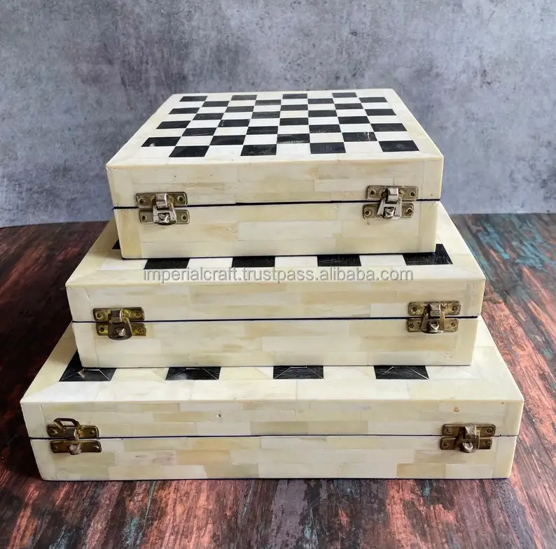 hot selling bone inlay chess board with  handcrafted chess pieces new design folding  and magnetic  chessboard