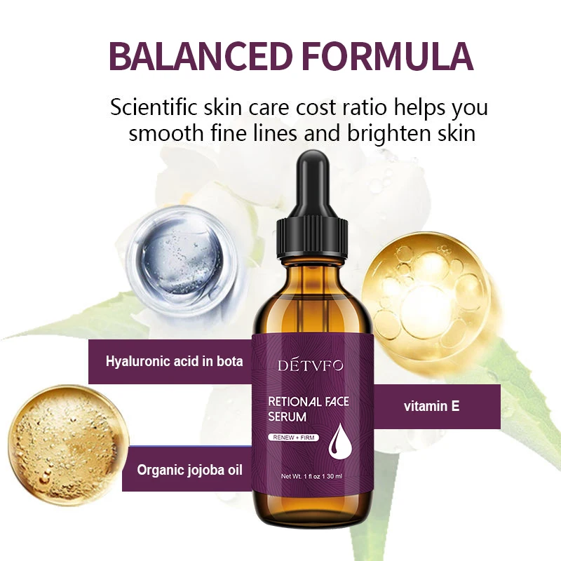 Private Label Vitamin C Serum Retinol Hyaluronic Acid Serum For Brightening Firming &hydrating For Face Day & Night Skin Reset