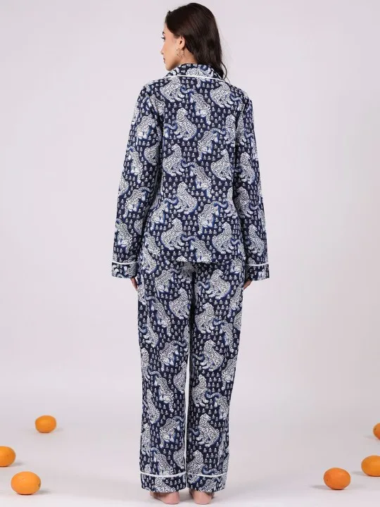 Pajamas Floral Pure Cotton PJ Set Night Wear Soft Cotton Night Suit Gift for her Bridesmaid Pj Lounge Wear