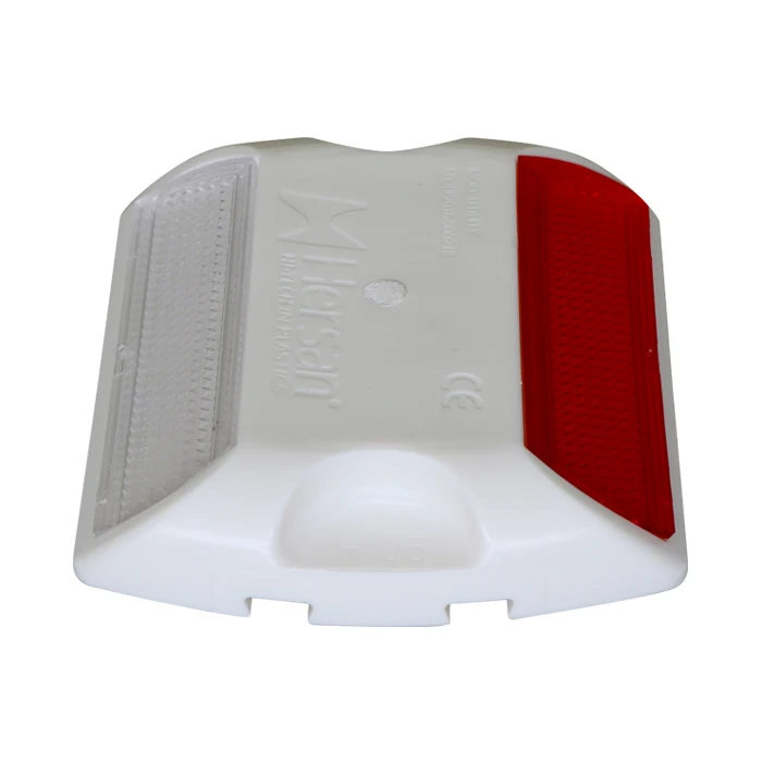 Hersan High Reflective 3m Pavement Marker Two Way ABS White Body Polycarbonate White-Red Lenses Driveway Markers