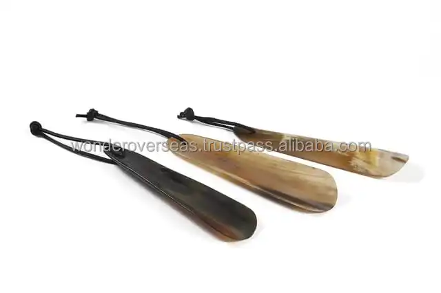 Indian High Quality Natural Buffalo Shoe Horn For Footwear/garden Of Arts Stylish Hand Made Buffalo Shoe Horn/ BY WONDEROVERSEAS