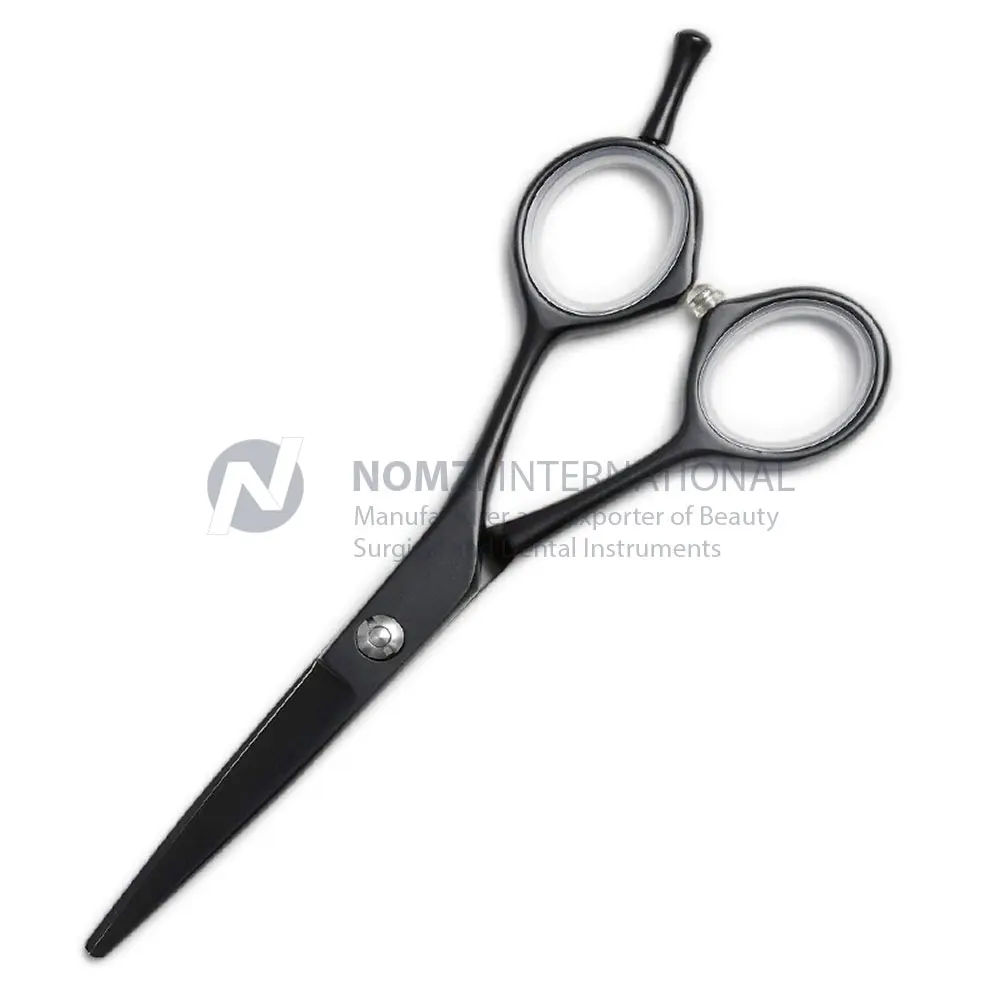Wholesale Professional Stainless Steel Matt Black Color Customized Barber Salon Hair Cutting Hairdressing Scissors For Men Women
