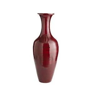 White Enamel Coated Drawing Room Tableware Flower Pot For Home and Hotel Decoration Shiny Polished Handcrafted Flower Vase