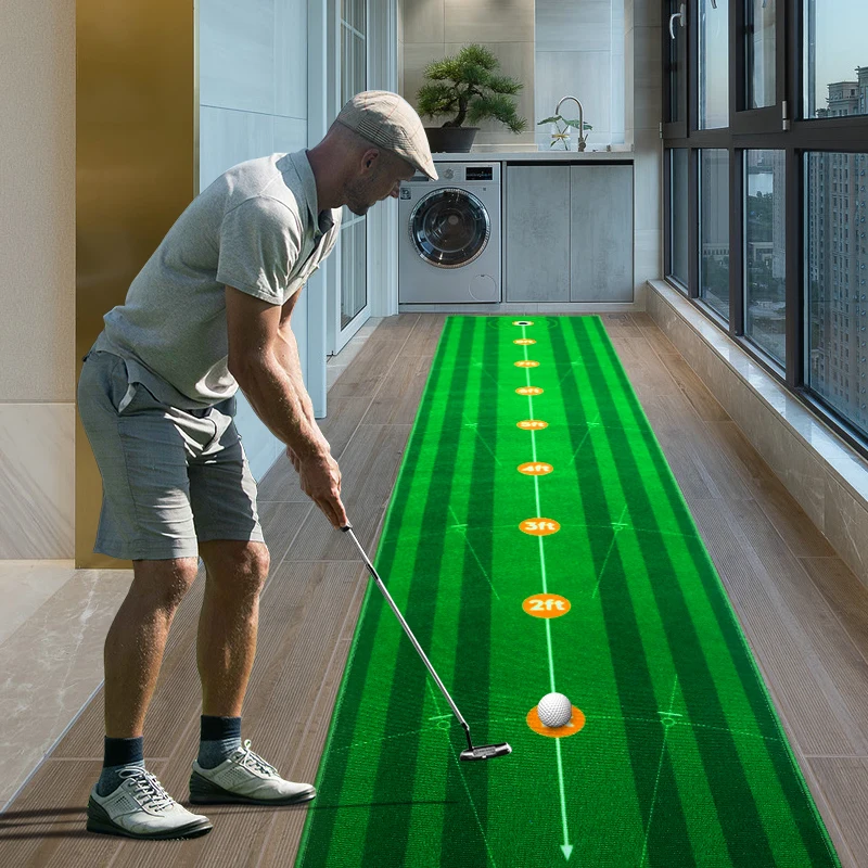 60x290cm Golf Putting Green Mat Indoor Equipment for Home Office Indoor Mini Golf Putting Training Mat