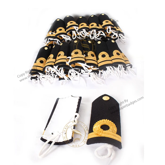 High Quality Manufacturers Bullion wire Shoulder Insignia Uniform Rank Shoulder board attachments Uniform Shoulder Boards