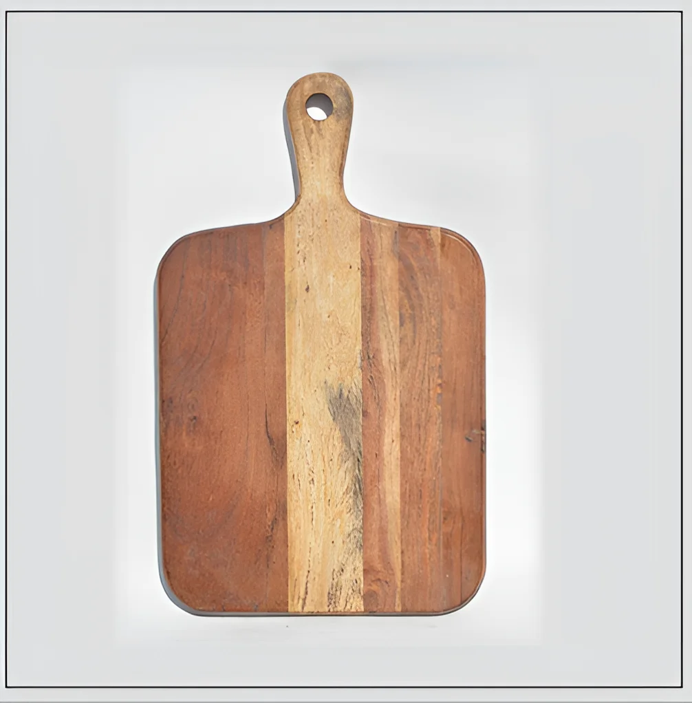 Customized Size Eco-Friendly Wood Bamboo Cutting Board with Handle Plastic Food Serving Chopping Board for Kitchen Use for Pizza