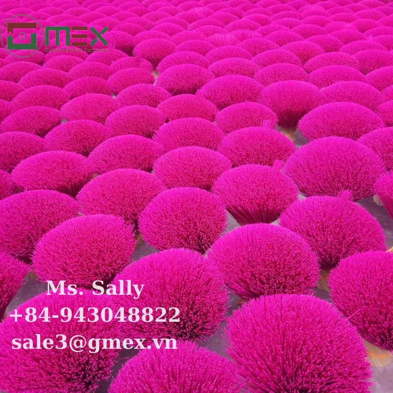 Raw Color Incense Stick Agarbatti Unscented Wood Seed Powders from Vietnam 3mm Diameter Packed in Carton for Religious Use