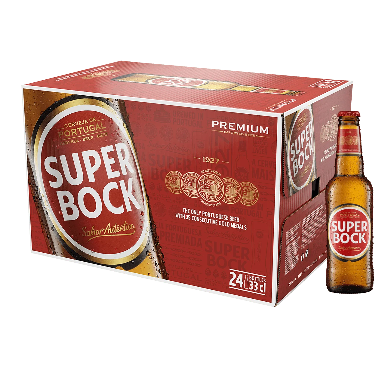 Оригинальное Высококачественное Пиво SUPER BOCK из Португалии 0 33л-24