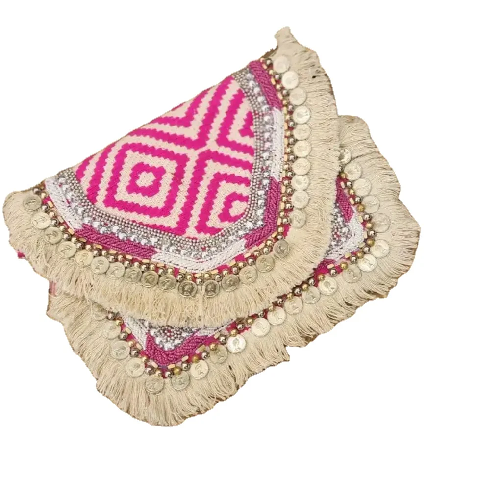 Богемные женские сумки-мессенджеры из Индии стильные и модные Бохо шикарные джутовые сумки с кисточками для девочек