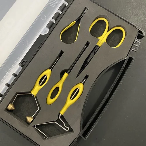 Fly tying tools kit complete oem service customized private labelling fishing accessories fly tying tools set