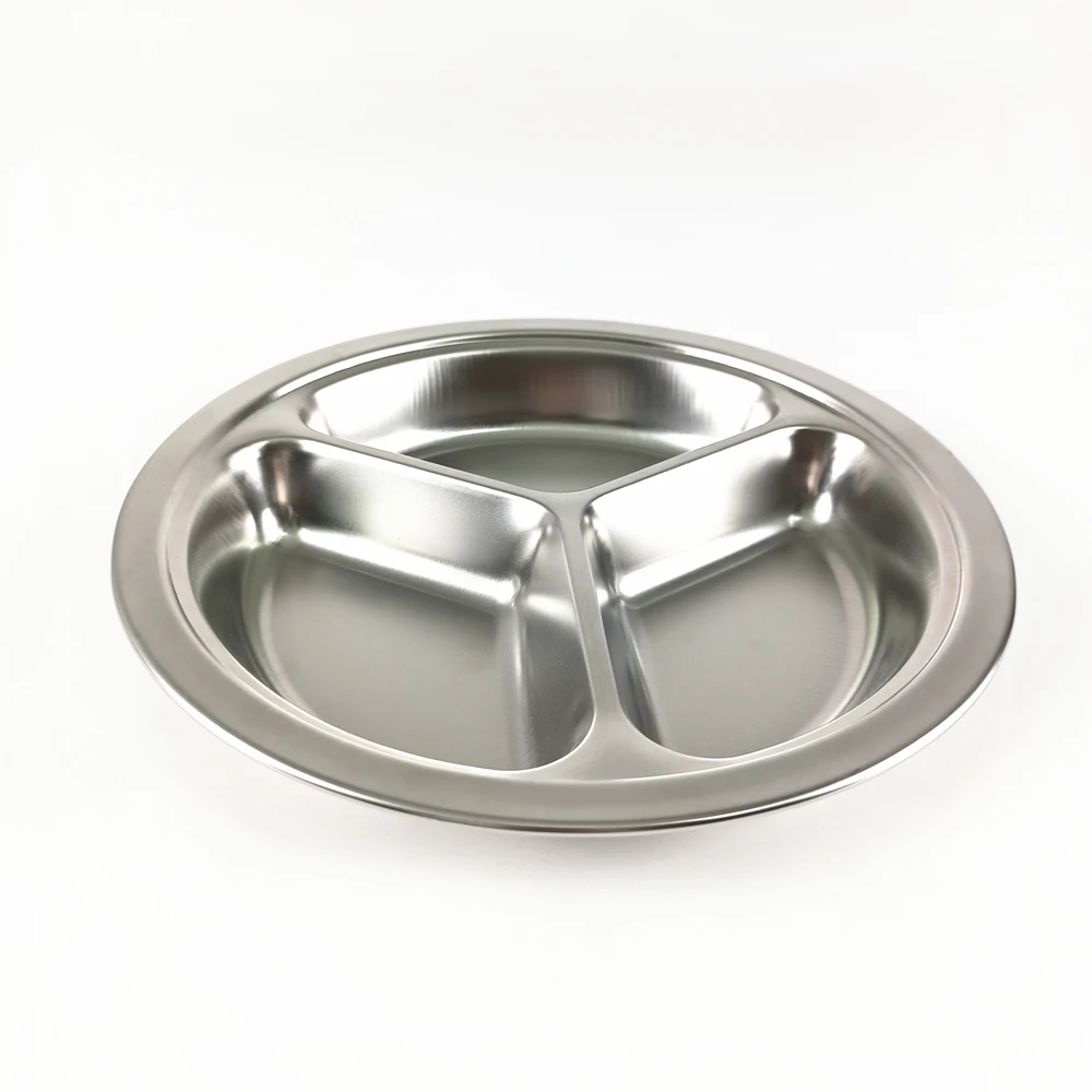 Stainless steel catering plates food Bronze Rose Gold Original Color Hot Selling Round Stainless Steel Serving Tray