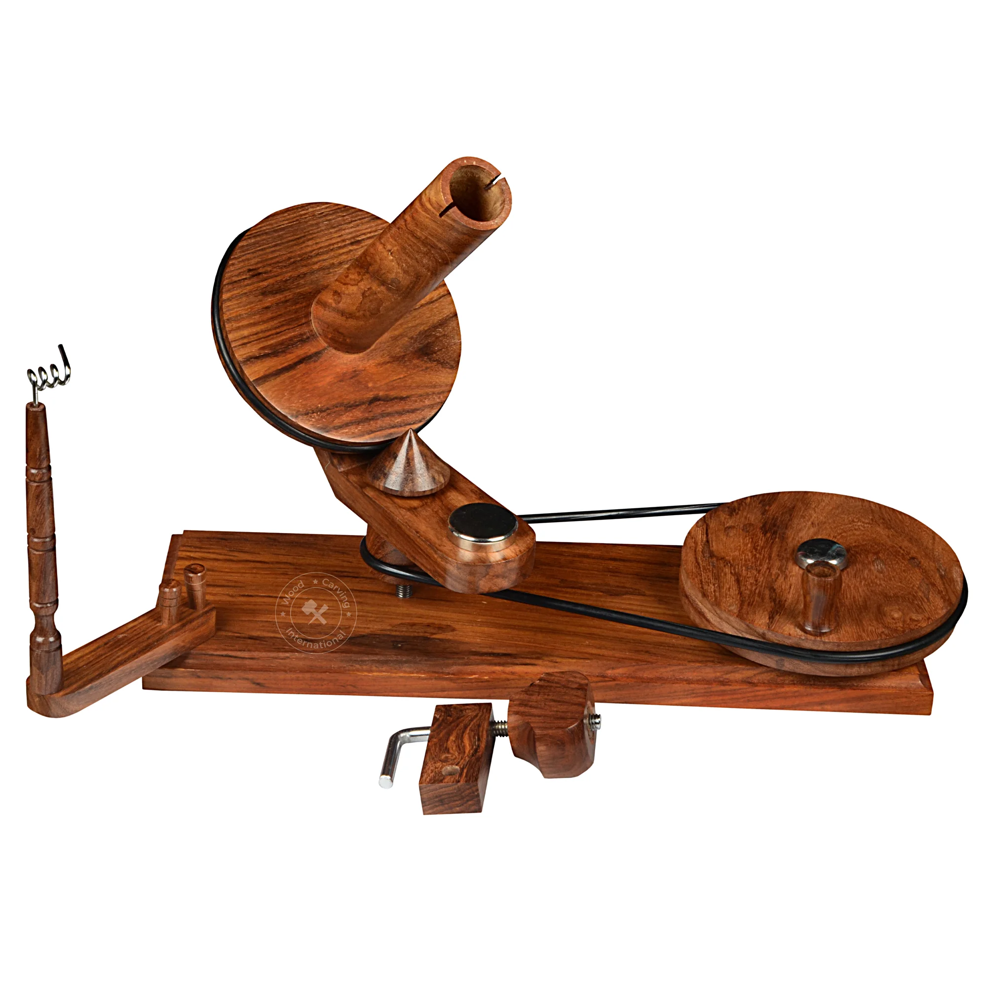 Sewing Portable Hand-operated Wooden Yarn Ball Winder with Table Clamp for Knitting & Crochet Accessory Collection
