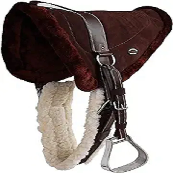 Horse Saddle PAD Western Bareback Suede Leather Girth Stirrups close contact comfort shock absorption Tack Shop India Kanpur