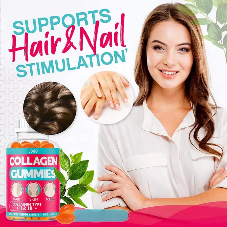 Private Label Vegan and Biotin Keratin Own Brand Engyme Keto Anti Age Vitamin Collagen Gummies Candy