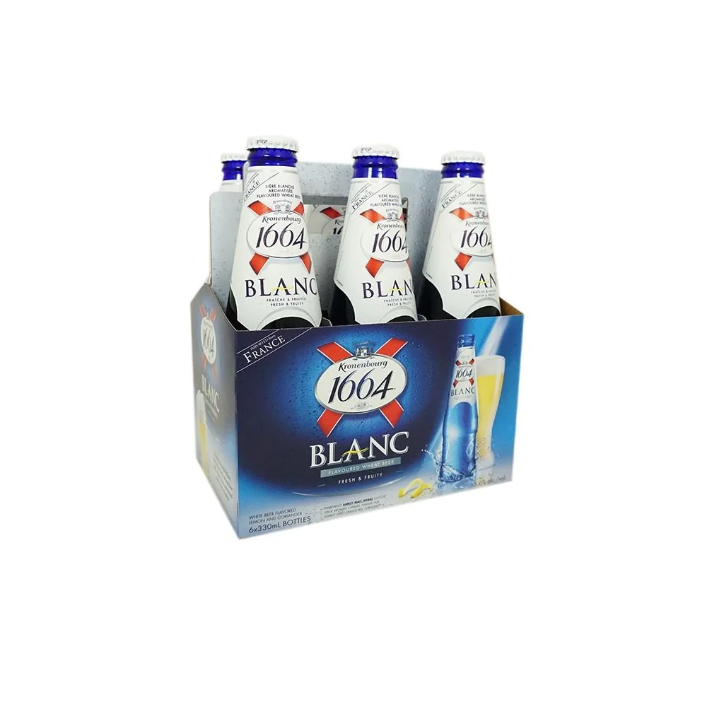 Качественное пиво Kronenbourg 1664 Blanc в синих бутылках