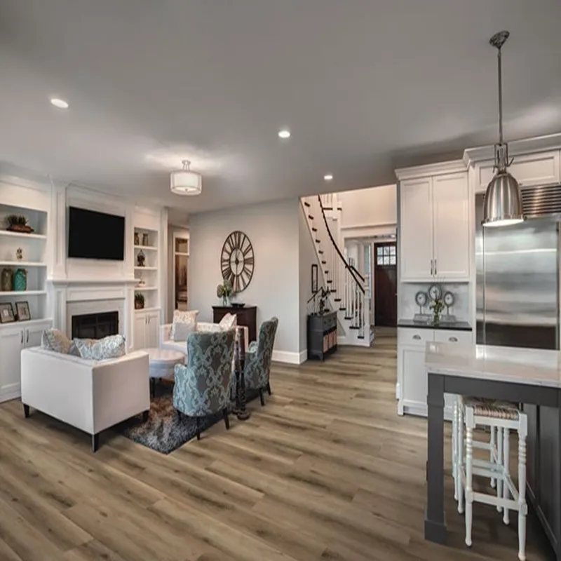 Anti-scalding Wood Look Click Lock Indoor Plastic Tiles Vinyl Planks SPC Flooring