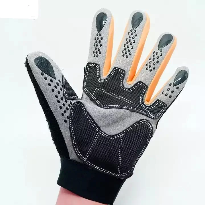 Microfiber Synthetic leather Super Grip Performance Mechanical Working Safety Gloves with Silicon Dots