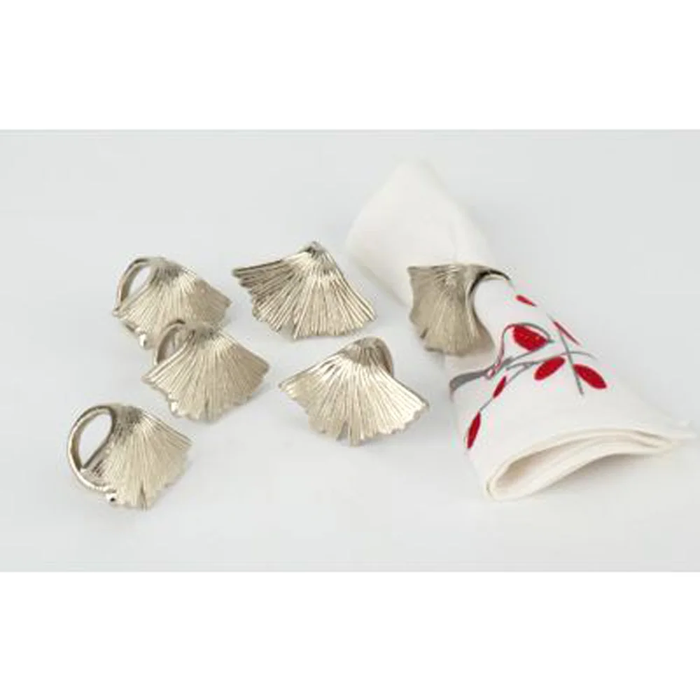 Brass Embossed  multi design leaf shapes Napkin Ring with Handmade luxury  Style Decorative Accessories Royal Gold Napkin Ring