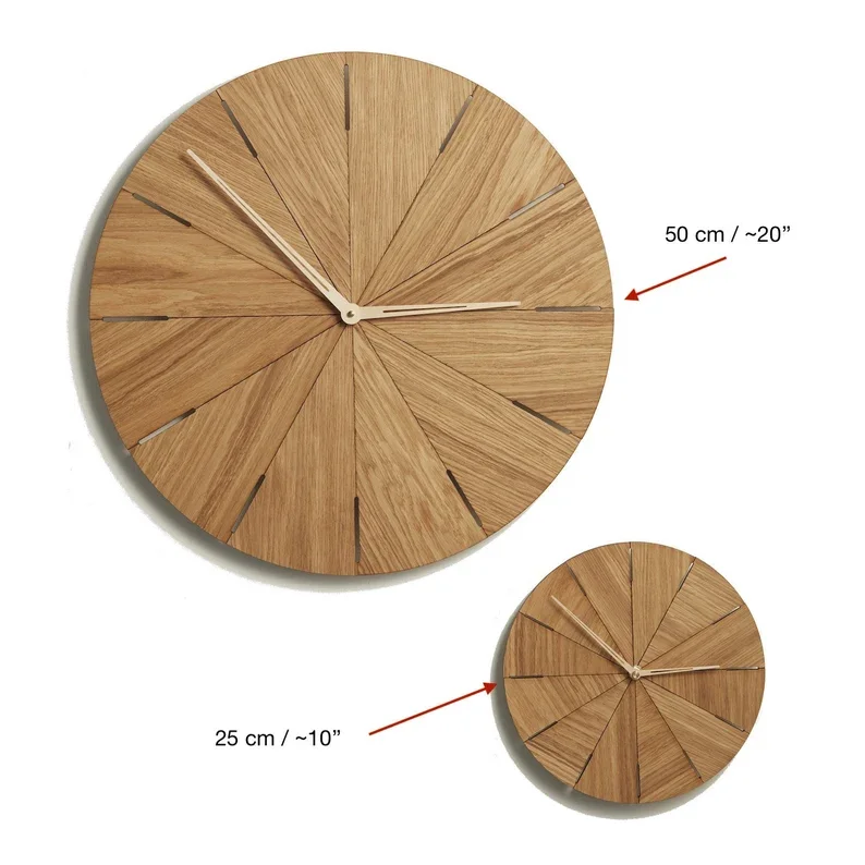 Luxury New Design round Shape Wall Clock Indian Handicrafts Natural Wooden Color Salient Decorate with Metal New Art Style
