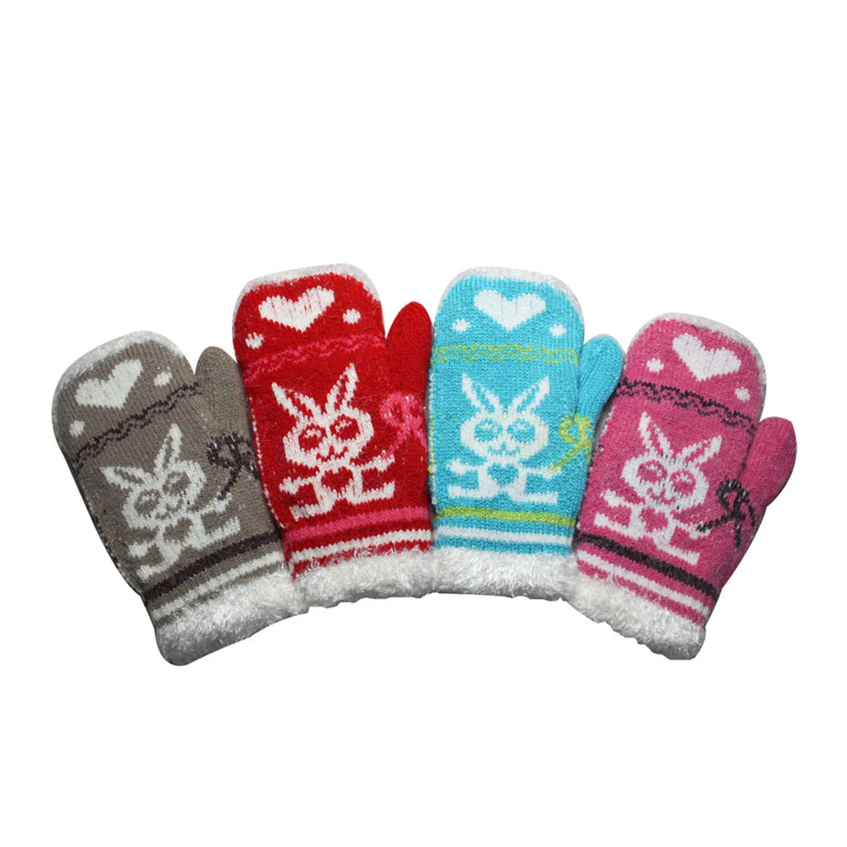 baby boys patchwork outdoor mittens wool gloves