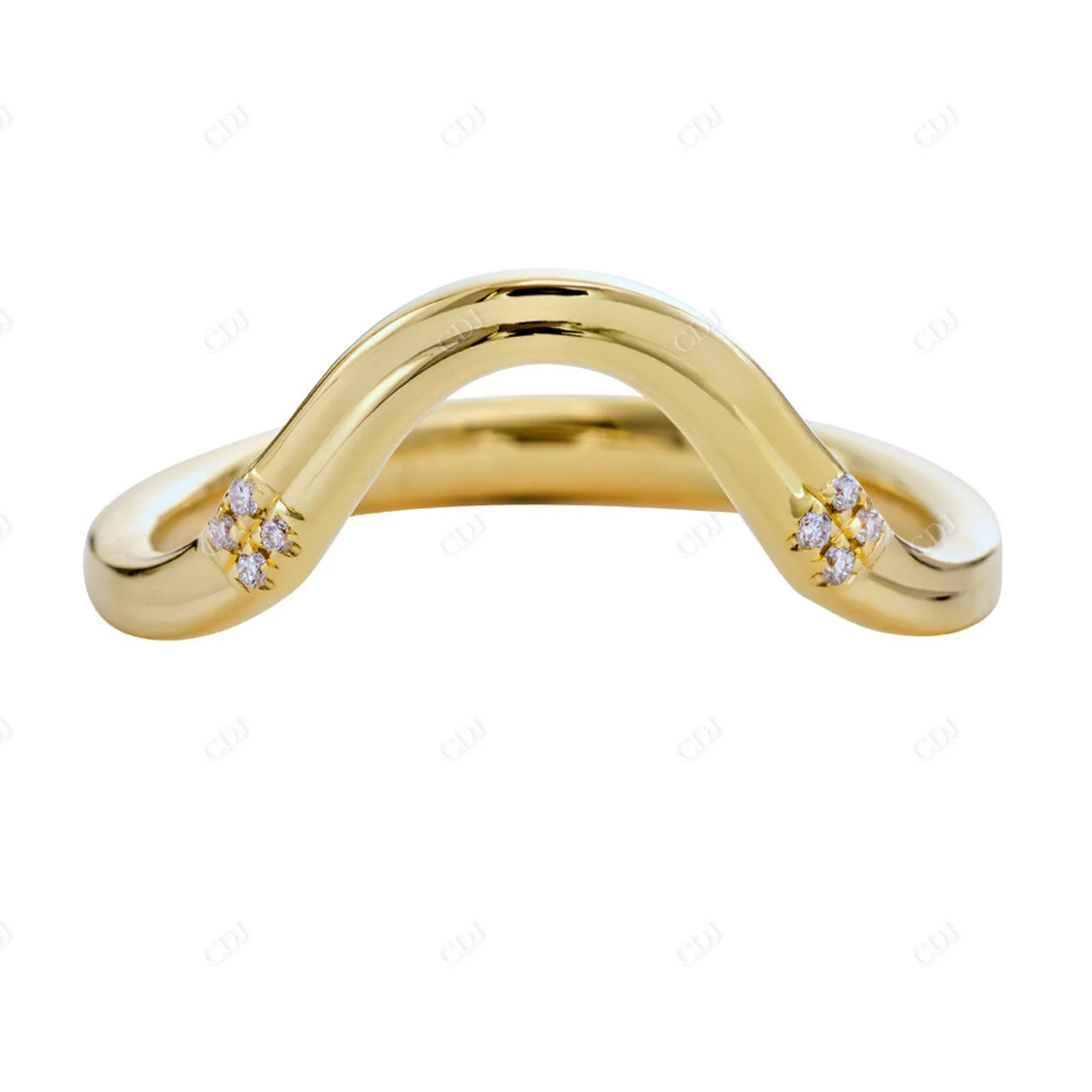 New Sale 2023 Trendy Golden Lasso Wedding Band Real Diamond Wedding Ring Wholesale Stackable Band Rings Wholesale Jewelry