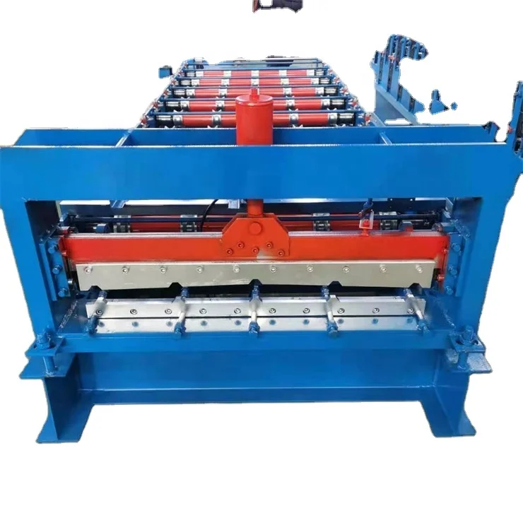 Automatic Curving Ppgi Gi Ppgl Gl Forward High Speed Double Layer Metal Corrugated Iron Roofing Sheet Making Machine For Sale