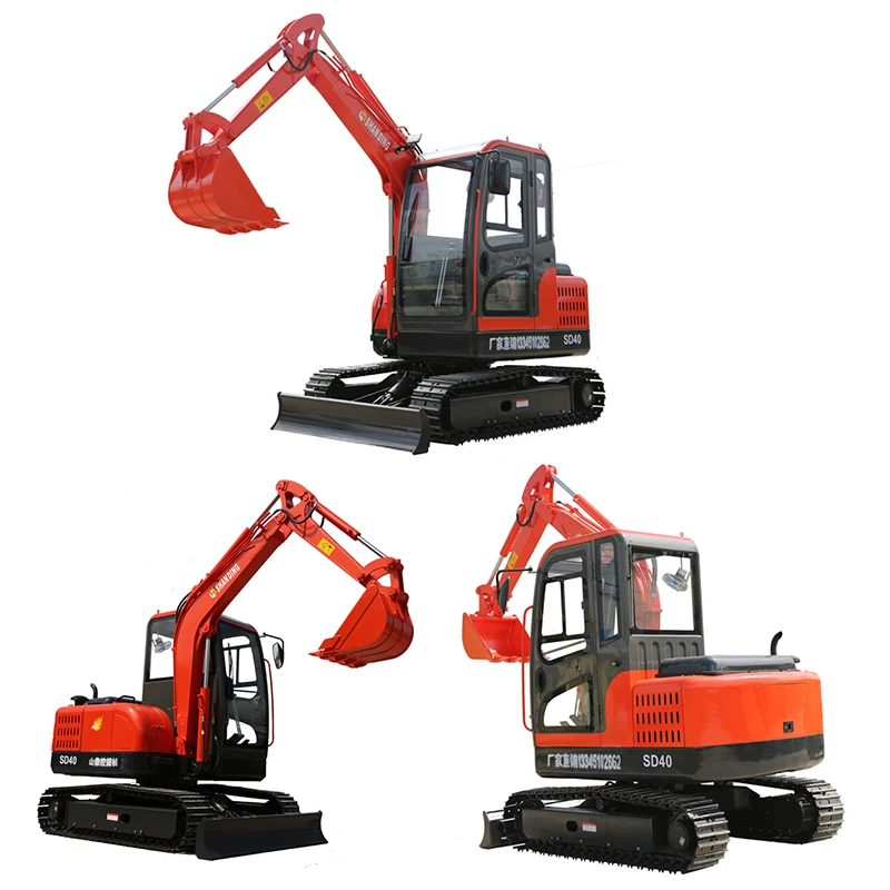 CE APPROVED 4 TON EXCAVATOR SD40B 4 TON MINI  EXCAVATOR MINI DIGGER MACHINE FOR SALE