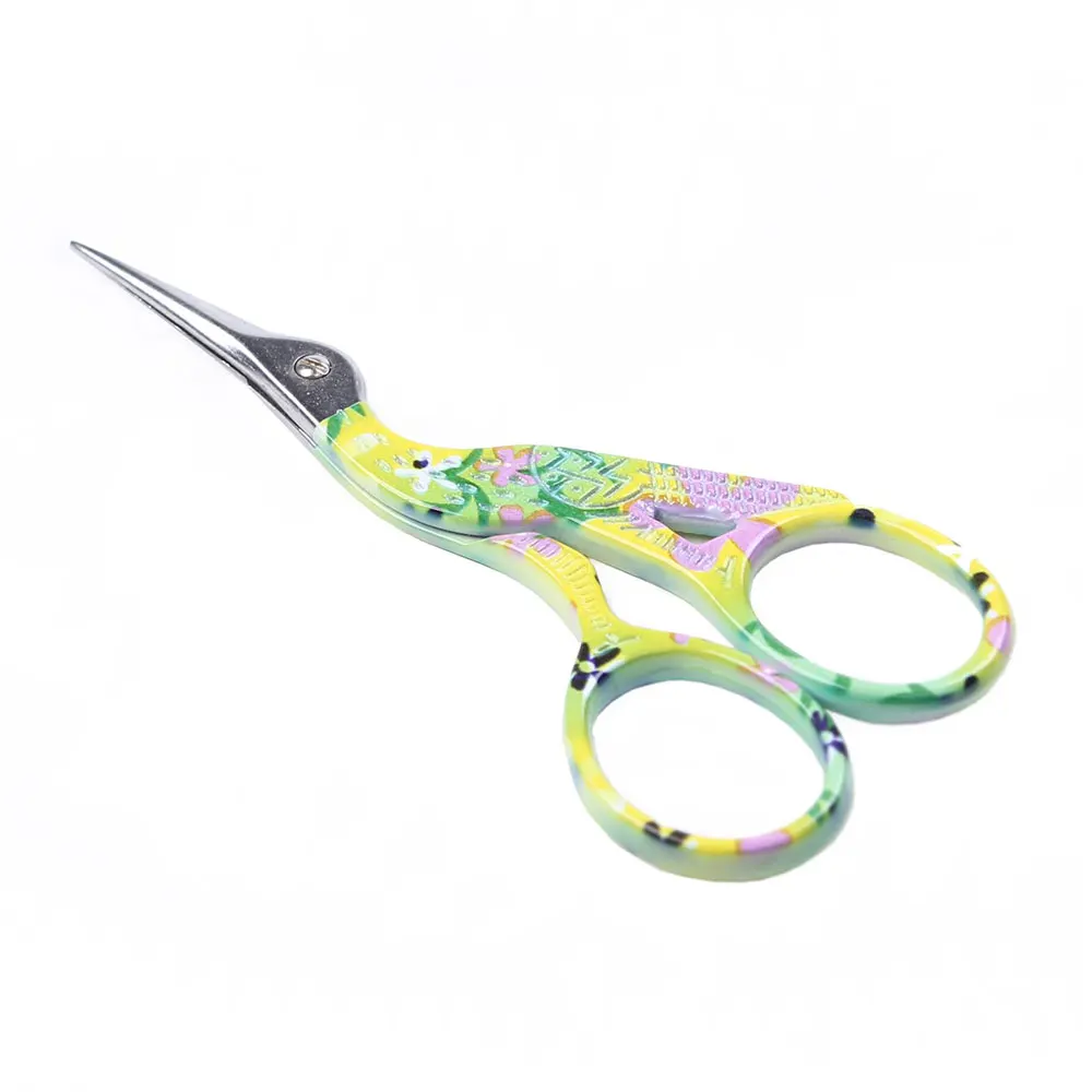Классические Цветные Ножницы из нержавеющей стали с острыми наконечниками для птиц, ремесленные ножницы, ножницы для аиста, ножницы для вышивки