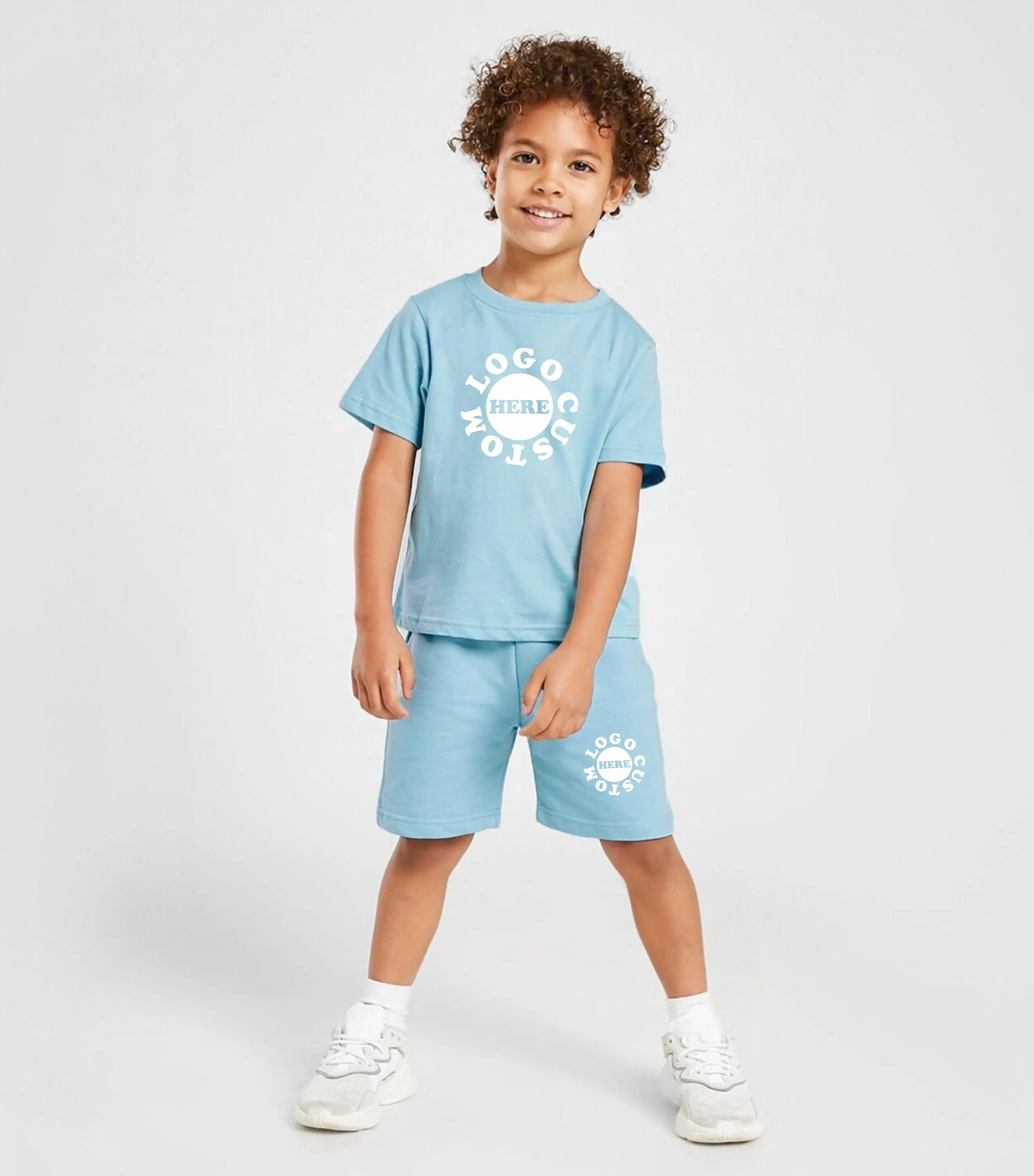 Hot Sale Custom Kids Boutique Clothing Sets / Short And Shirt Sets Kids Summer Toddler Boy Short Set With Custom Logo