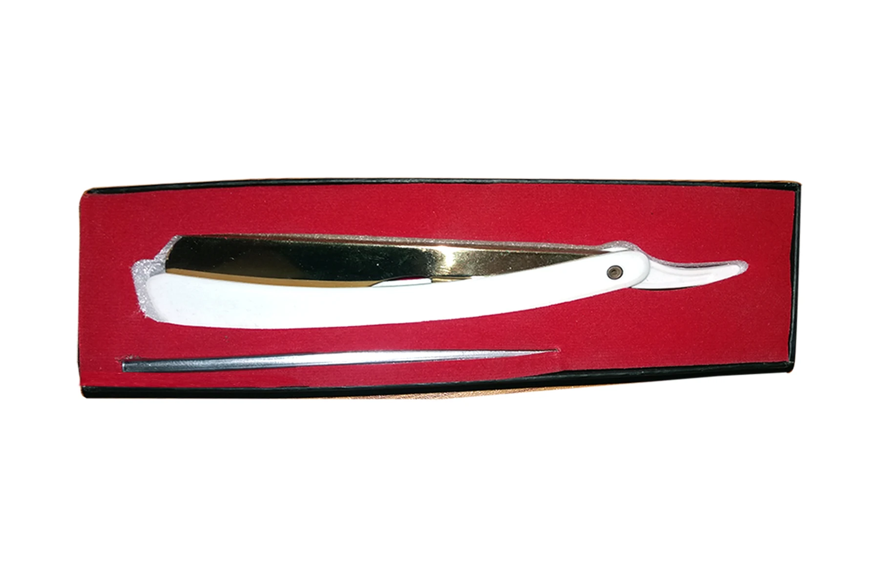 Free Logo Razor White and Gold Barber Razor Push Carriage Razor for Barbershop or personal use