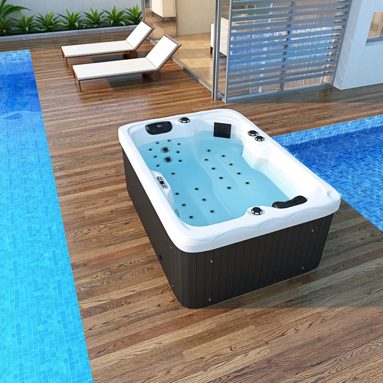 4-6 persons Swimming Spa Pool Outdoor Hot Tub Acrylic massage whirlpool bathtub with factory wholesale cheap price