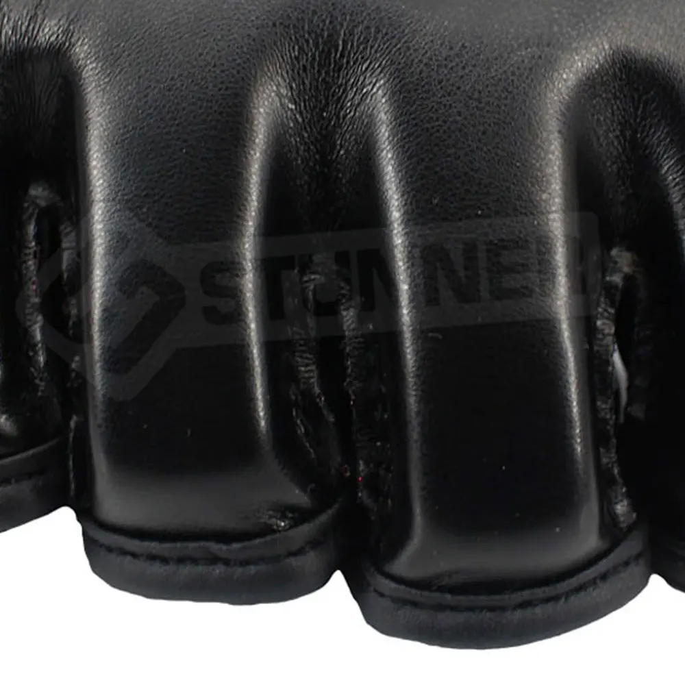 Full Black Color Real Leather Made  MMA Boxing Glove Customized Brand Logo MMA Gloves for Boxing Training