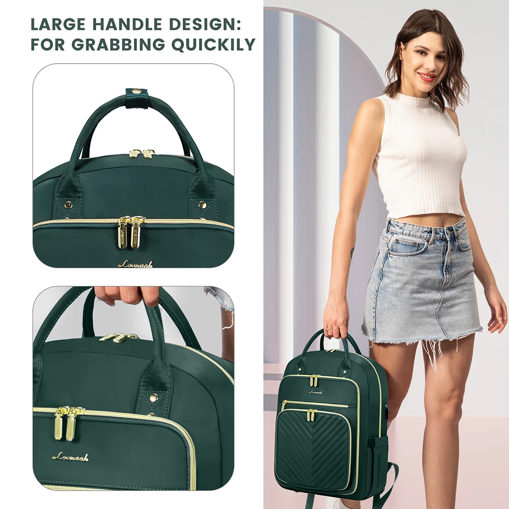 LOVEVOOK Quilted 15.6 17 in New Multifunction large capacity usb raincoat backpack business travel laptop backpack bag for men