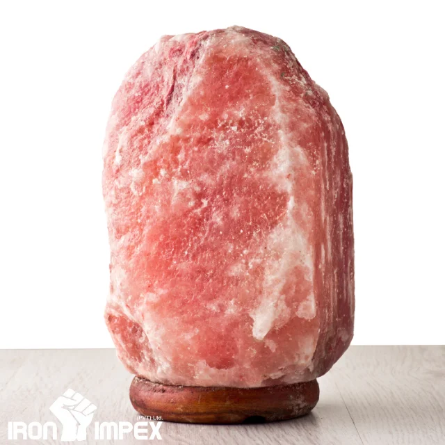 Natural Himalayan Crystal Rock Hand Crafted Natural Wooden Base Himalayan Salt Lamp for Home Decor Night Light & Gifts
