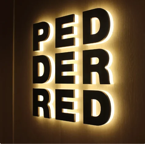 Business Sign 3D Metal Backlit  Acrylic Business Sign Office 3D Logo 3d illuminate Sign