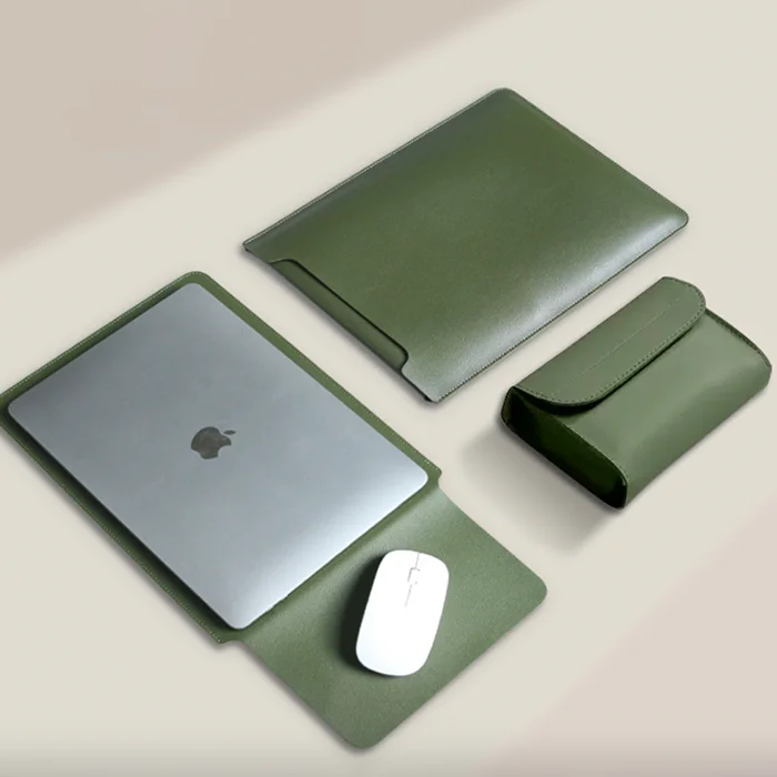 13/14/15/16 Inch No-magnet Laptop Sleeve Case Protective Bag Portable Notebook Mouse Pad Cover Closure and Charger Bag