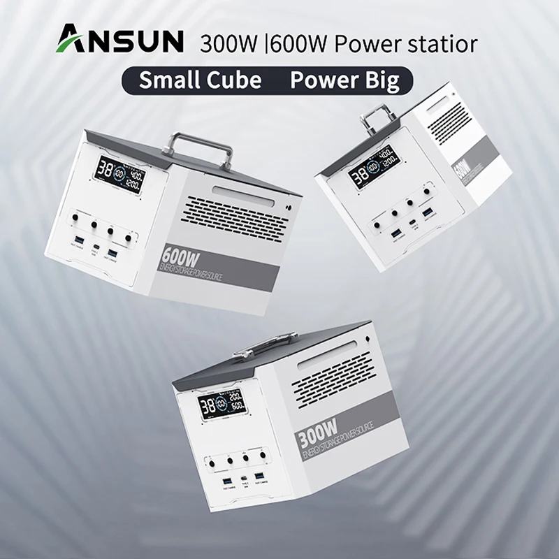 Портативная электростанция ANSUN OPS600 Lifepo4 батарея солнечная 600 Вт Быстрая зарядка