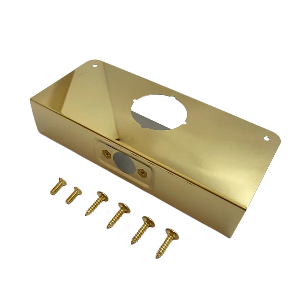 Steel Door & Lock Guard Thickness Reinforcer Brass Plated Enhancement
