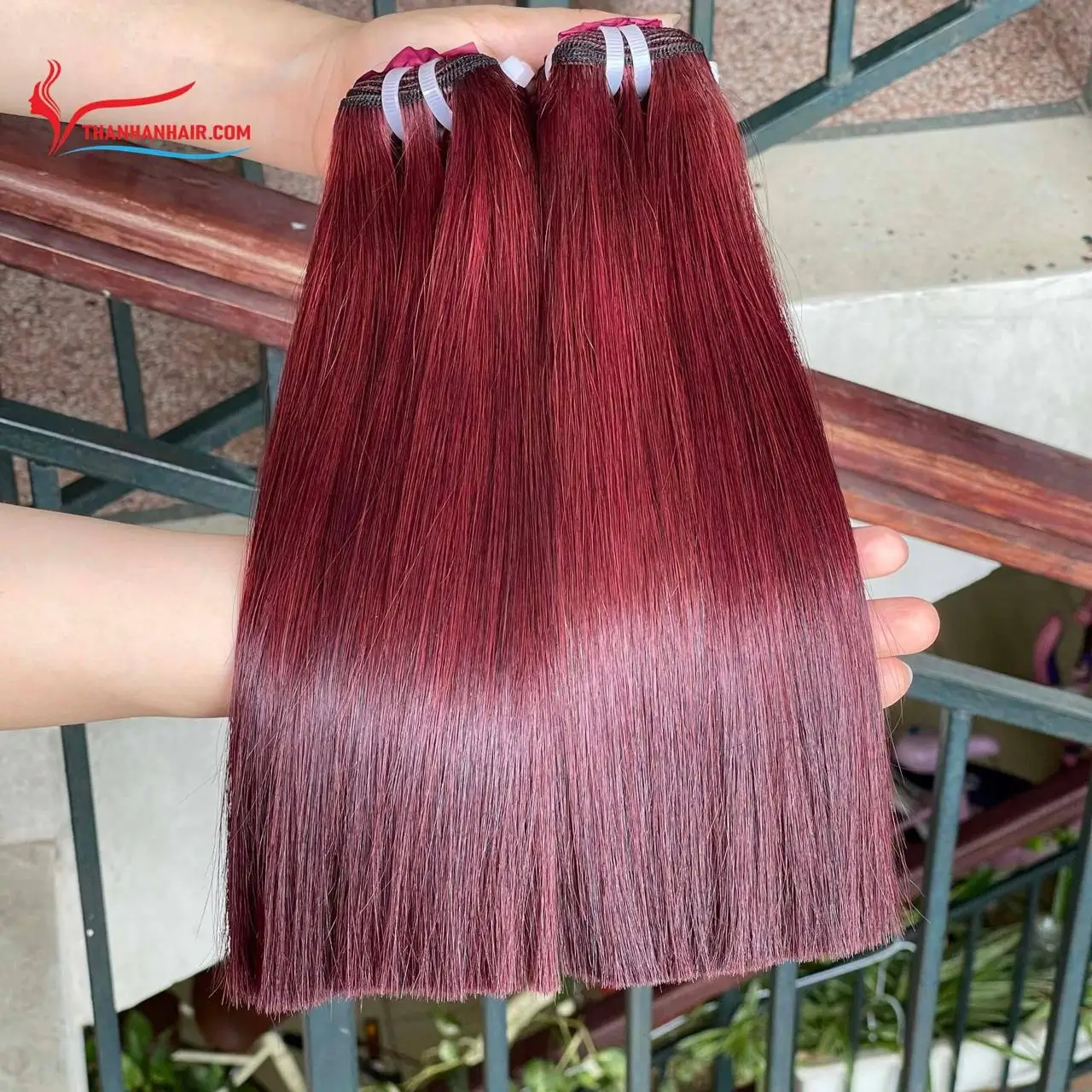 Sale Off At Wholesale Price Bonestraight Bundles Weft Thanh An Supplier Genius Weft Hair Extensions Ready to ship No Shedding