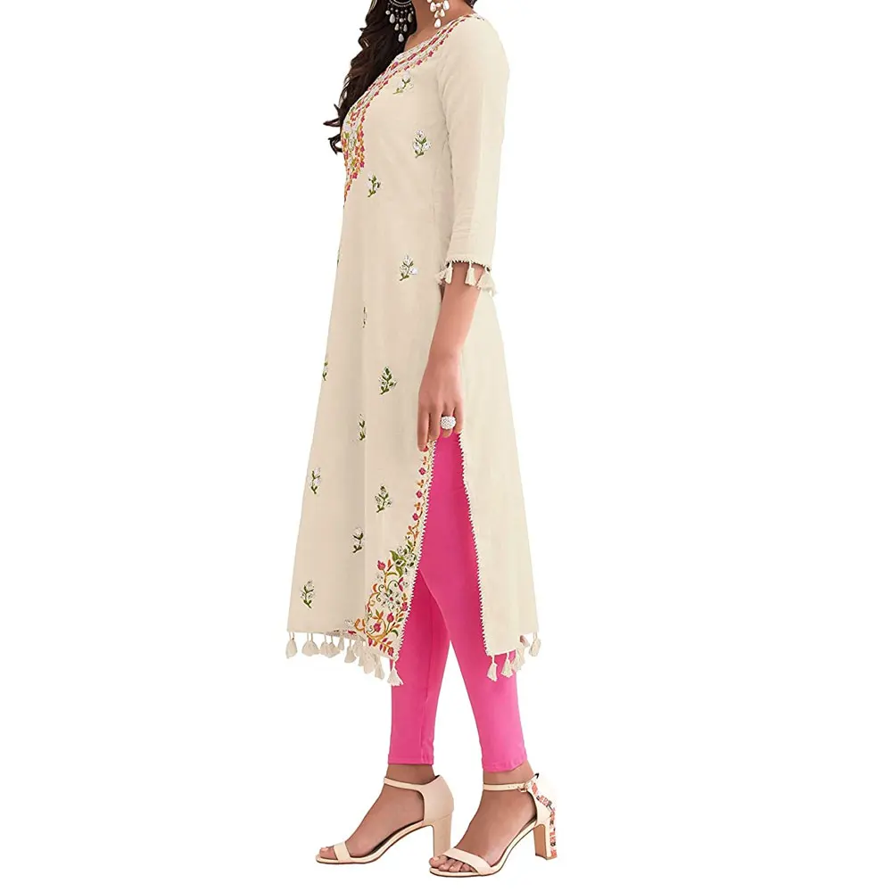 OEM Service Autumn Winter Cotton Women Kurtis Ladies Casual Wear Kurtis With Customized Design