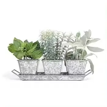 Small Size Set Of 3 Sleek Design Square Shape Flower Pot Planters High Quality Flower Pots For Indoor And Outdoor Decor
