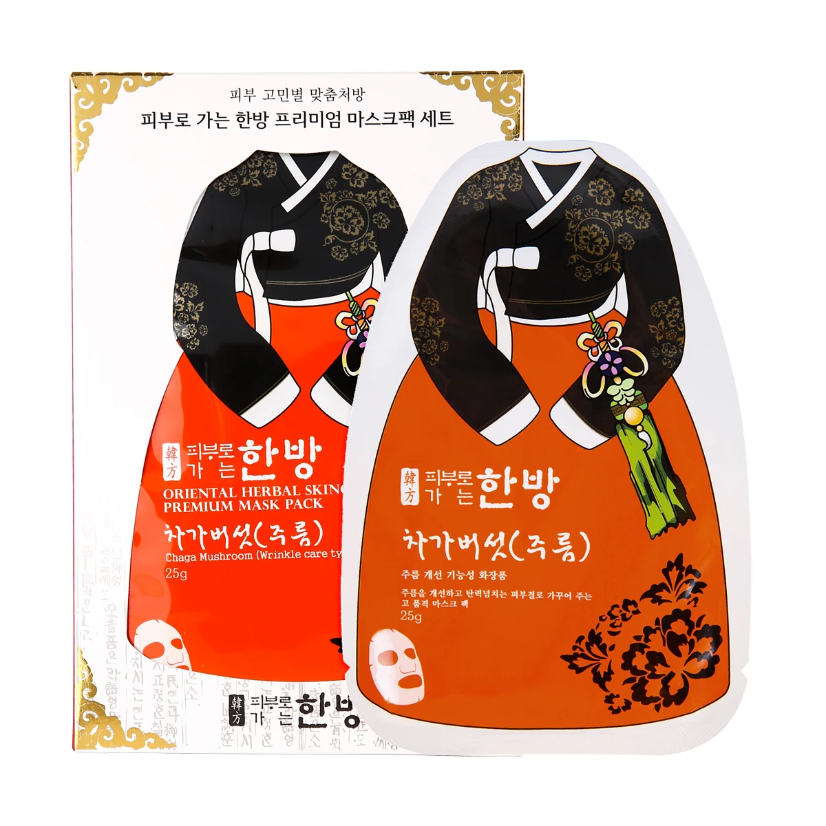 Korean natural care cosmetics based on oriental medicine ORIENTAL HERBAL SKINCARE Premium Mask Pack Chaga Mushroom