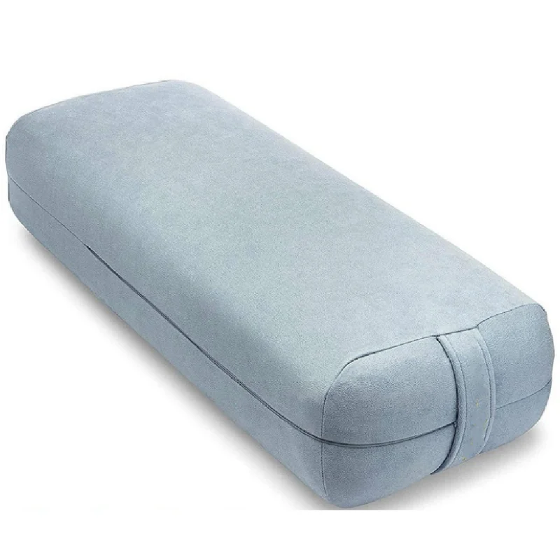 Eco-Friendly Yoga Bolster Pillow Rectangular Meditation Pillow Support with Removable Cover Machine Washable & Carry Handle.