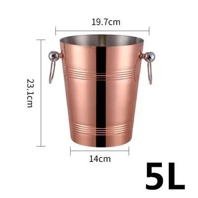 Double Wall Stainless steel Ice Bucket Beverage Wine Chiller New Design Handmade Steel wholesale manufacturer supplier