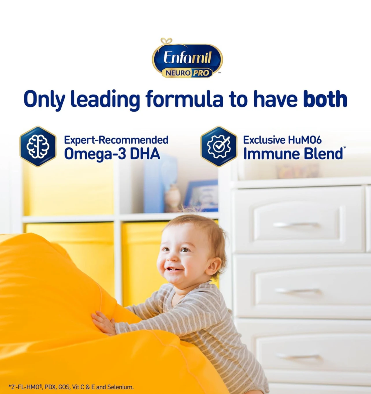 High On Demand  Enfamil NeuroPro Baby Formula, Milk-Based Infant Nutrition, Expert-Recommended Brain-Building Omega-3 DHA