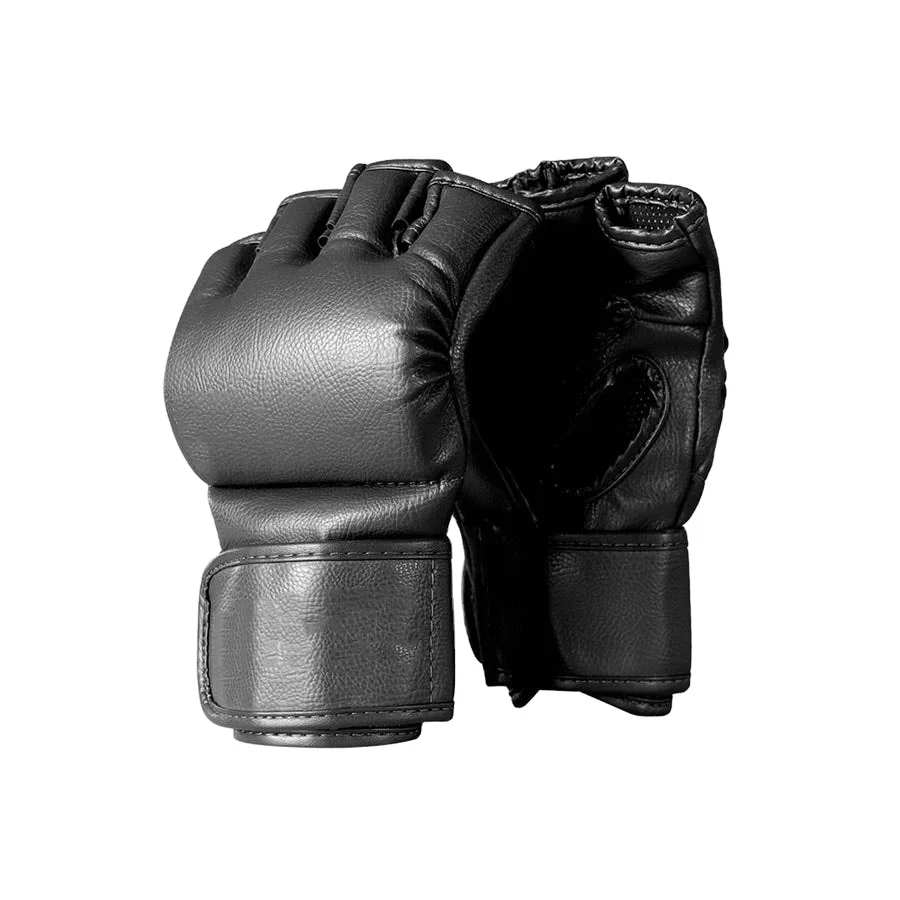 Custom Logo Genuine Leather MMA Half Finger Boxing Gloves Real Cowhide Leather MMA Gloves Boxing Sparring Gloves