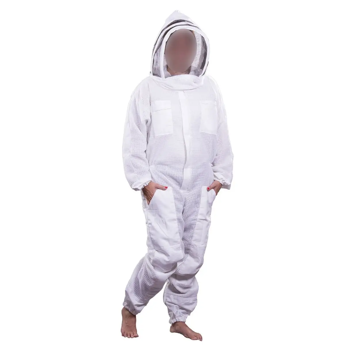 Beekeeping Suit with Fencing Veil ,Mask, Hat for Beekeeper - Professional Bee Suit Apiculture Suit 100% Cotton, Poly/Cotton